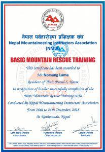 Basic Mountain Rescue training